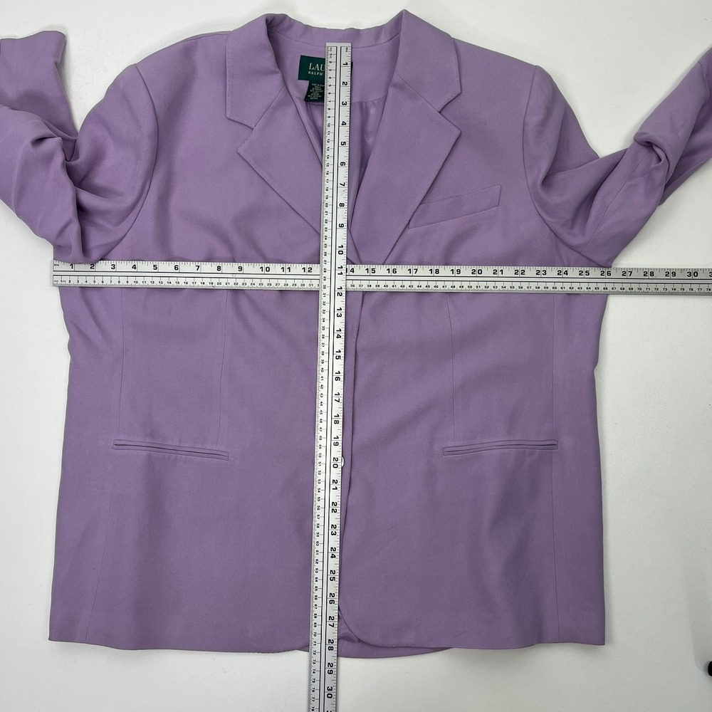 Lauren Ralph Lauren NWT Blazer Womens 20W 100% Silk Purple Jacket - Picture 11 of 15